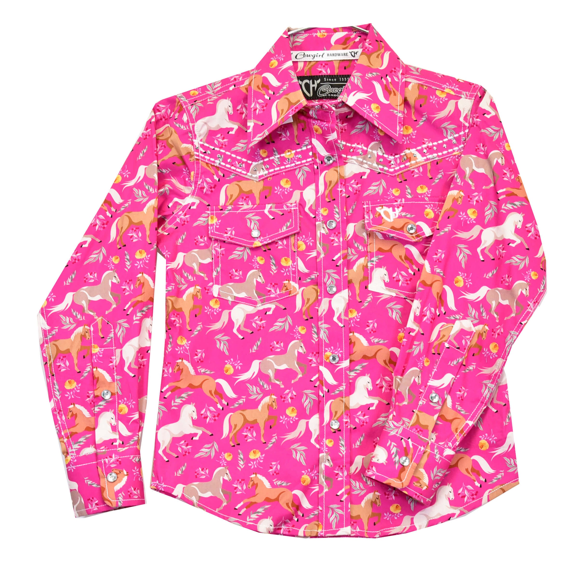 Girls Periwinkle Floral Monet L/S Print Shirt by Cowboy Hardware main image 1