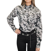 Women's CH Black "Cowhide" Long Sleeve Western Shirt from Cowboy Hardware