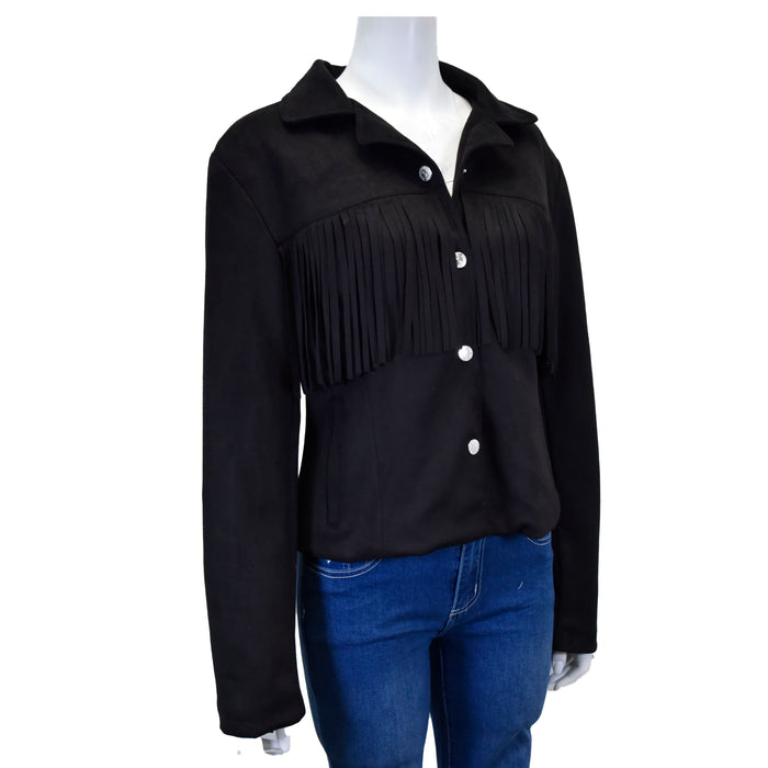 Women's CH Black "Faux Suede" Fringe Jacket from Cowboy Hardware