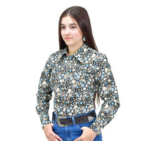 Women's CH Black "Bouquet Floral" Long Sleeve Western Shirt from Cowboy Hardware