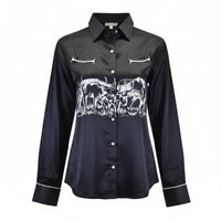 Women’s CH Black “Cattle Herd” Long Sleeve Western Shirt from Cowboy Hardware