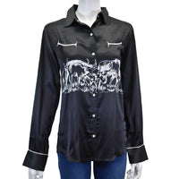 Women’s CH Black “Cattle Herd” Long Sleeve Western Shirt from Cowboy Hardware