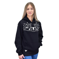 Women's CH Black "Embroidered Roses" Fleece Hoody from Cowboy Hardware