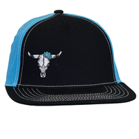 Women's CH Black "Flower Skull" Hat from Cowboy Hardware