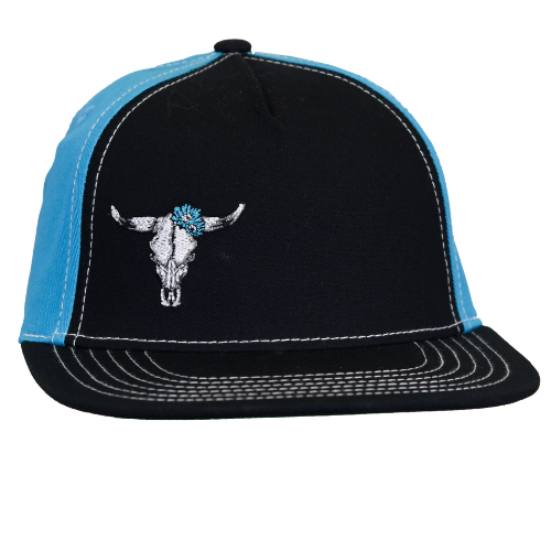 Women's CH Black "Flower Skull" Hat from Cowboy Hardware