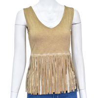 Women's CH Buckskin " Fringe Waist" Tank Top from Cowboy Hardware