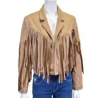 Women's CH Buckskin "Faux Suede V-Fringe" Jacket from Cowboy Hardware