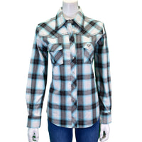 Women's CH Chocolate & Turquoise "Hombre" Long Sleeve Western Shirt from Cowboy Hardware