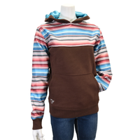 Women's CH Dark Chocolate "Serape Yoke" Fleece Hoodie from Cowboy Hardware