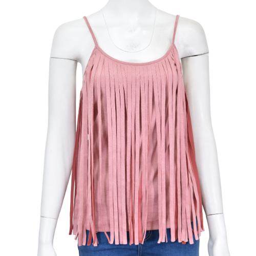 Women's CH Desert Rose "Faux Suede" Fringe Neck Camisole from Cowboy Hardware