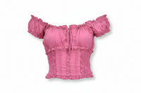 Women's CH Desert Rose "Ruffle Sleeve" Short Sleeve Smock Top from Cowboy Hardware