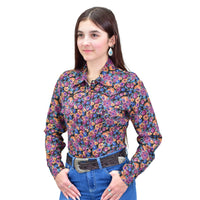 Women's CH Multi-Floral "Vibrant Flowers" Long Sleeve Western Shirt from Cowboy Hardware