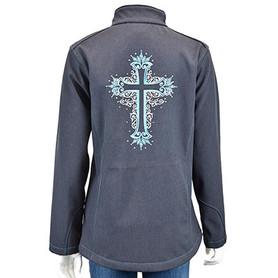 Women's CH Smoke "Cross & Swirls" Poly Shell Jacket from Cowboy Hardware