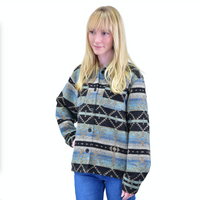 Women's CH Turquoise "Vintage Aztec" Wool Jacket from Cowboy Hardware