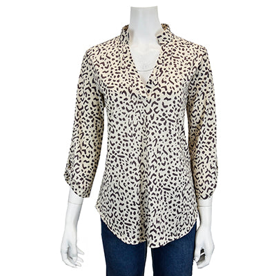 Women's CH White "Fashion Cross" Long Sleeve Blouse from Cowboy Hardware