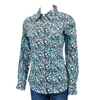 Women's CH "Floral Country" Turquoise Long Sleeve Western Shirt from Cowboy Hardware