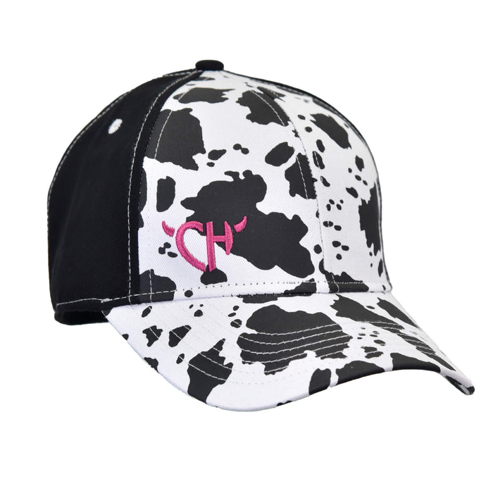 Women's Cowgirl Hardware Black "CH Cow Print" Cap from Cowboy Hardware