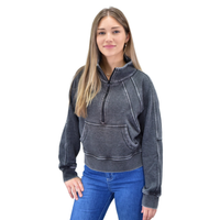 Women's Cowgirl Hardware Heather Black "Sporty" Fleece Cadet from Cowboy Hardware