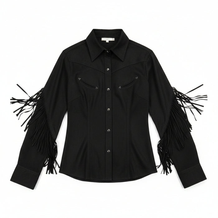 Women's CH Black "Fringe Sleeve" Jacket from Cowboy Hardware