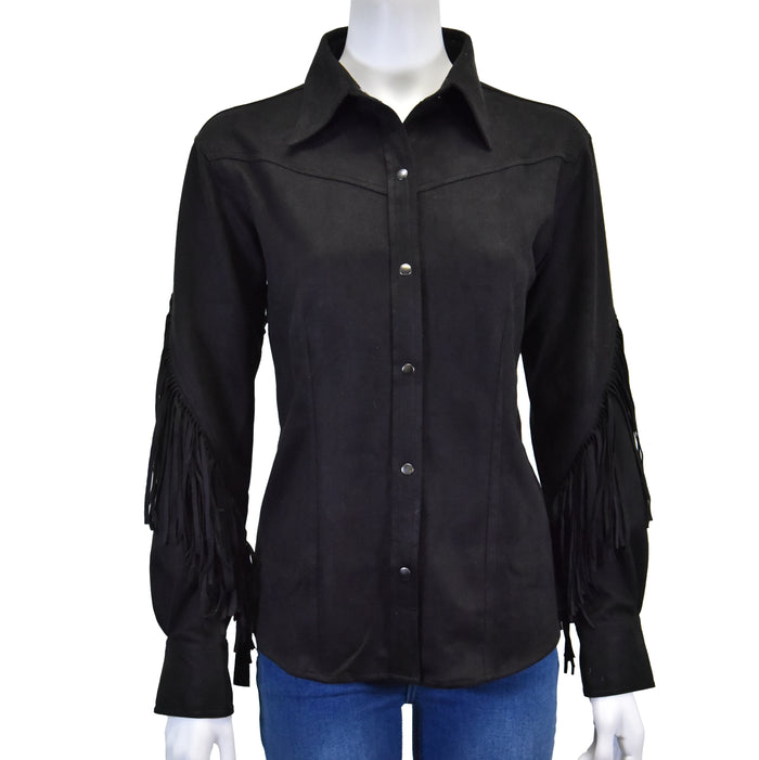 Women's CH Black "Fringe Sleeve" Jacket from Cowboy Hardware