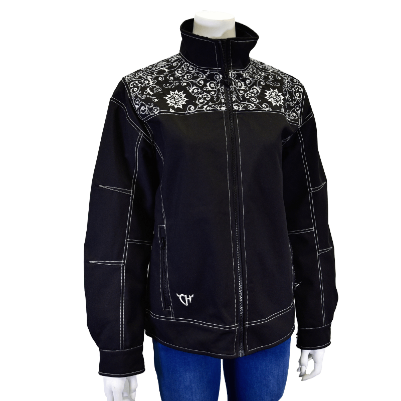 Womens Cowgirl Hardware Skull Black Tech Jacket from Cowboy Hardware