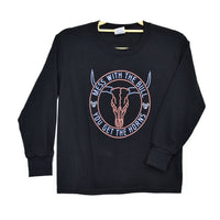 Youth Boy's Black "Mess with the Bull" Long Sleeve T-Shirt from Cowboy Hardware