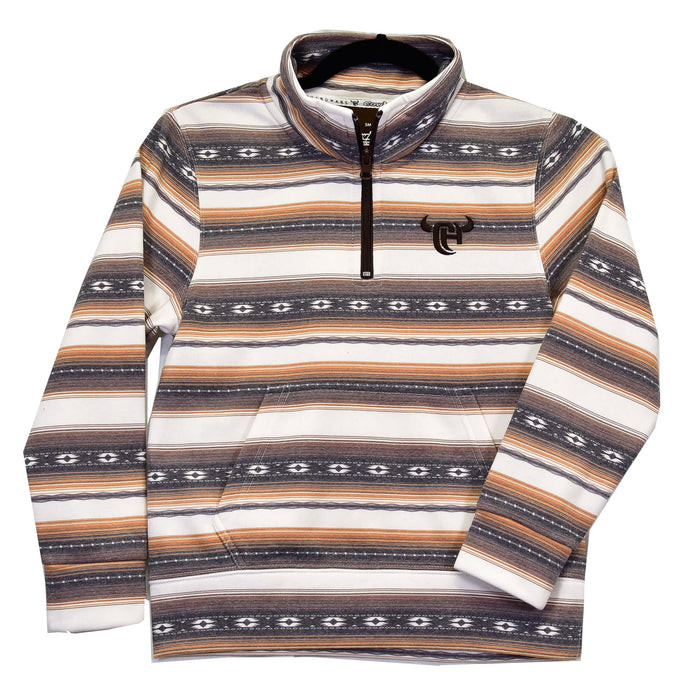 Youth Boy's Brown "Striped Serape" Fleece Cadet from Cowboy Hardware