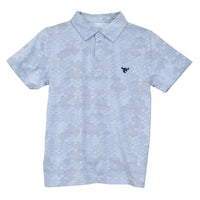 Youth Boy's CH Blue "Solid" Short Sleeve Polo Shirt from Cowboy Hardware