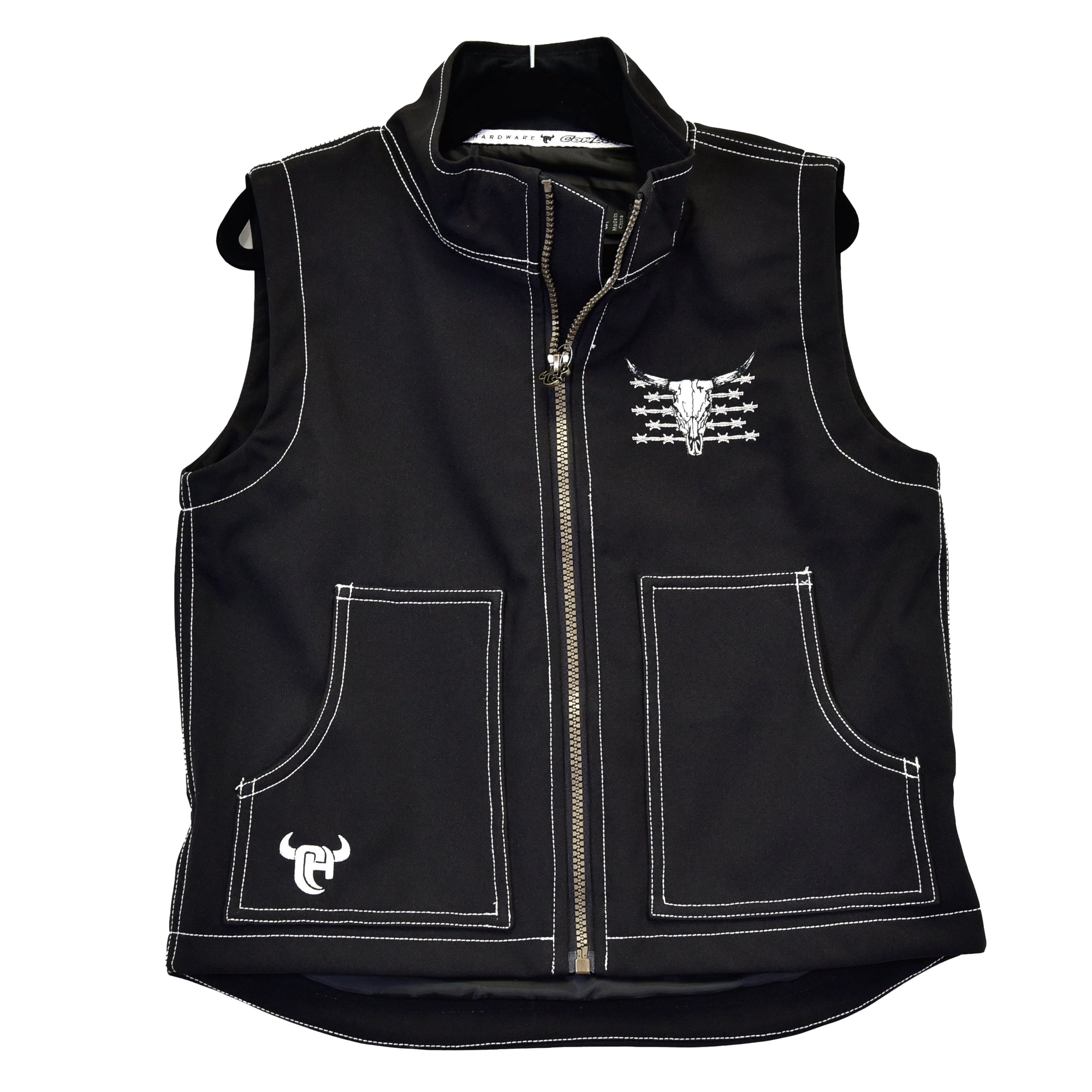 Youth Boy's CH Heather Black "Live Free" Tech Woodsman Vest from Cowboy Hardware