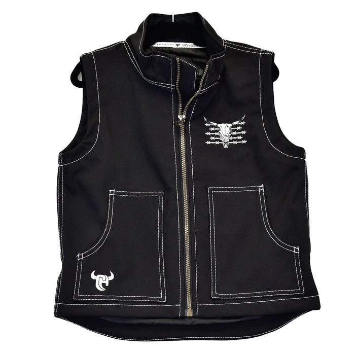 Youth Boy's CH Heather Black "Live Free" Tech Woodsman Vest from Cowboy Hardware