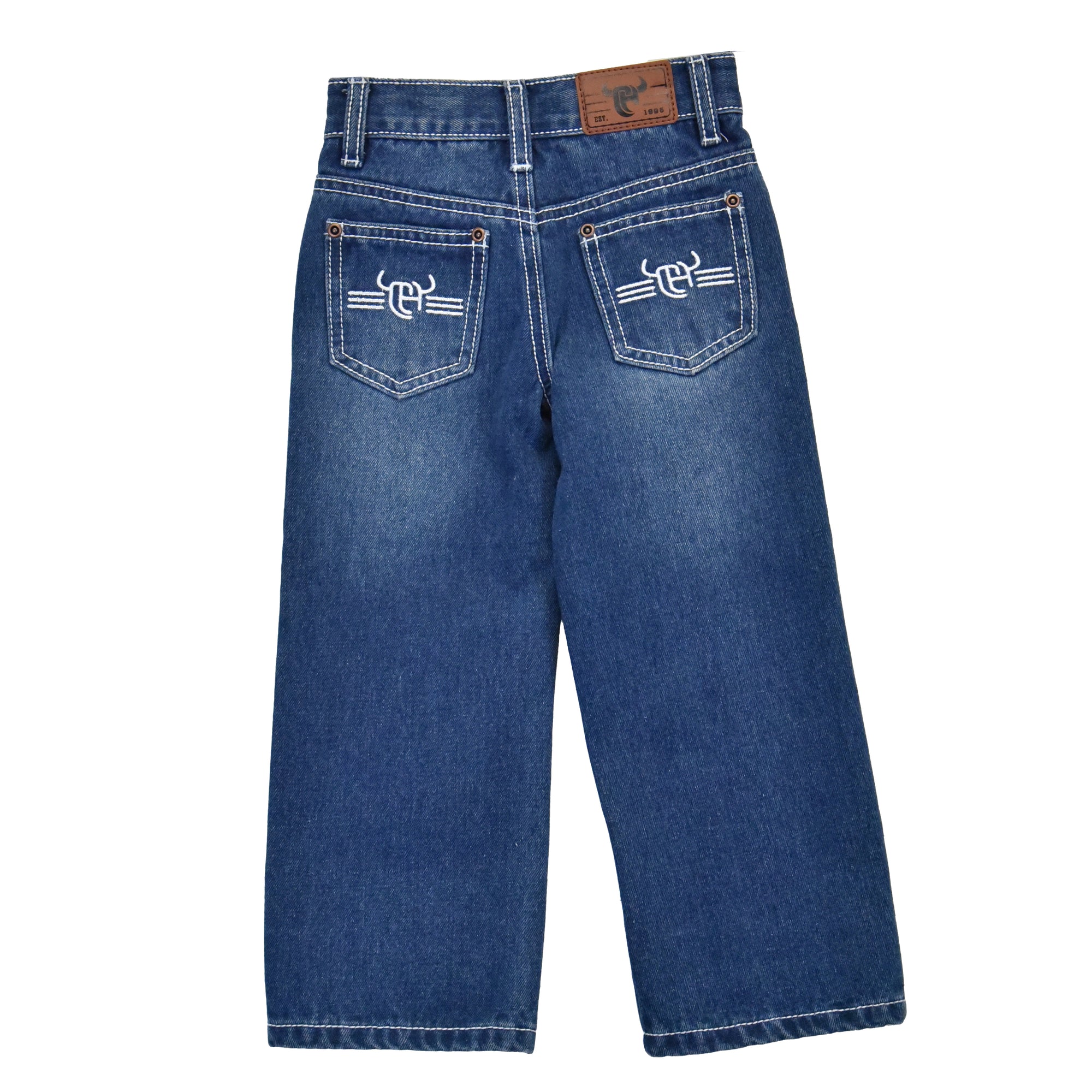 Youth Boy's CH Medium Wash "The Brand" Jeans from Cowboy Hardware Back view