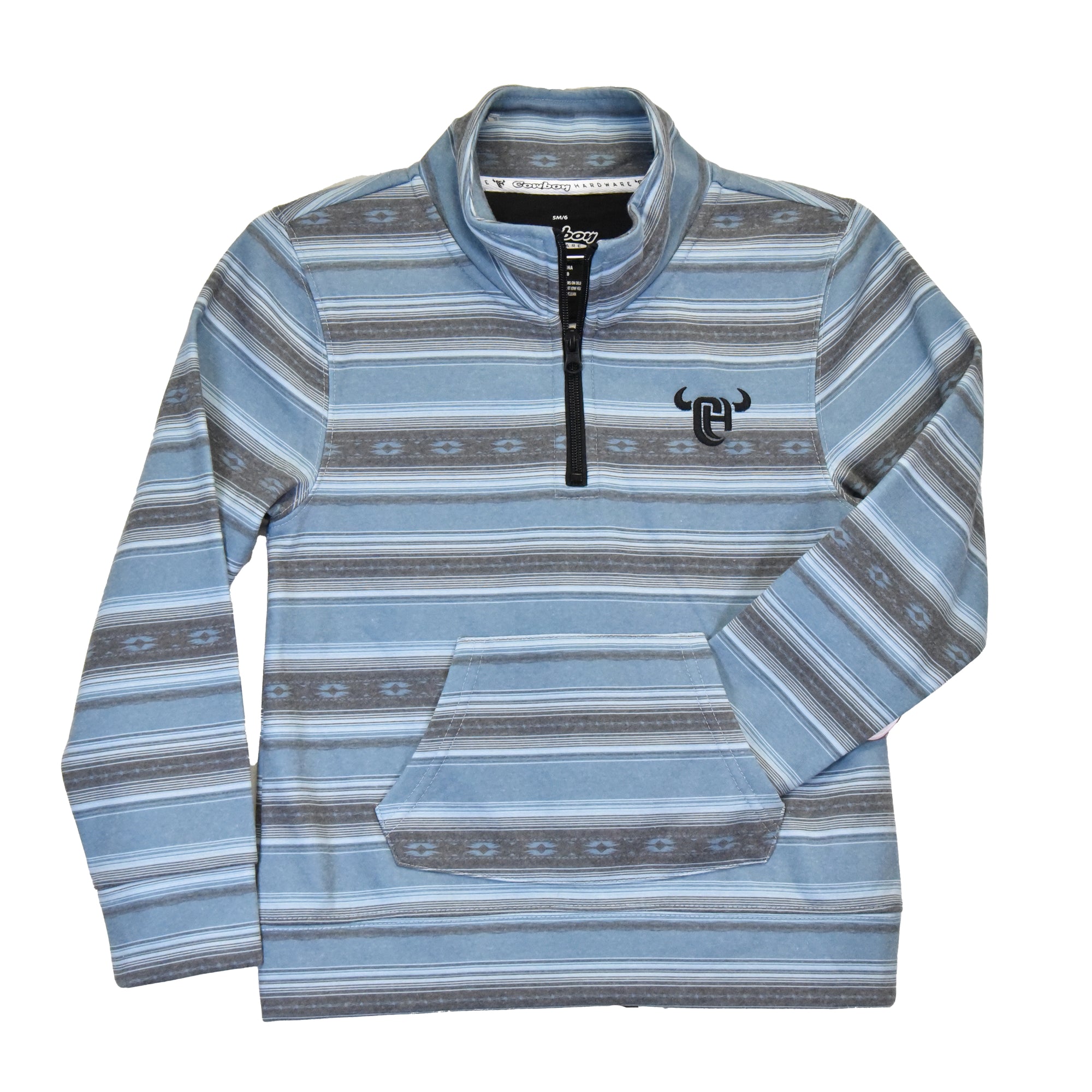 Youth Boy's CH Slate Blue "Striped Serape" Pullover Cadet from Cowboy Hardware