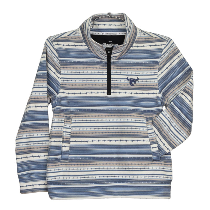 Youth Boy's CH Storm Blue "Barbed Serape" Fleece Cadet from Cowboy Hardware