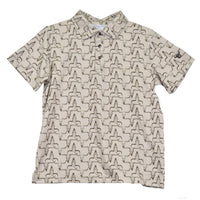 Youth Boy's CH Tan "Hombre Skull" Short Sleeve Polo Shirt from Cowboy Hardware