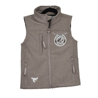 Youth Boy's CH Taupe Tan "Buckaroo Ranch" Poly Shell Vest from Cowboy Hardware