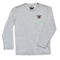 Youth Boy's CH "Skull Banner" Oatmeal Long Sleeve T-Shirt from Cowboy Hardware