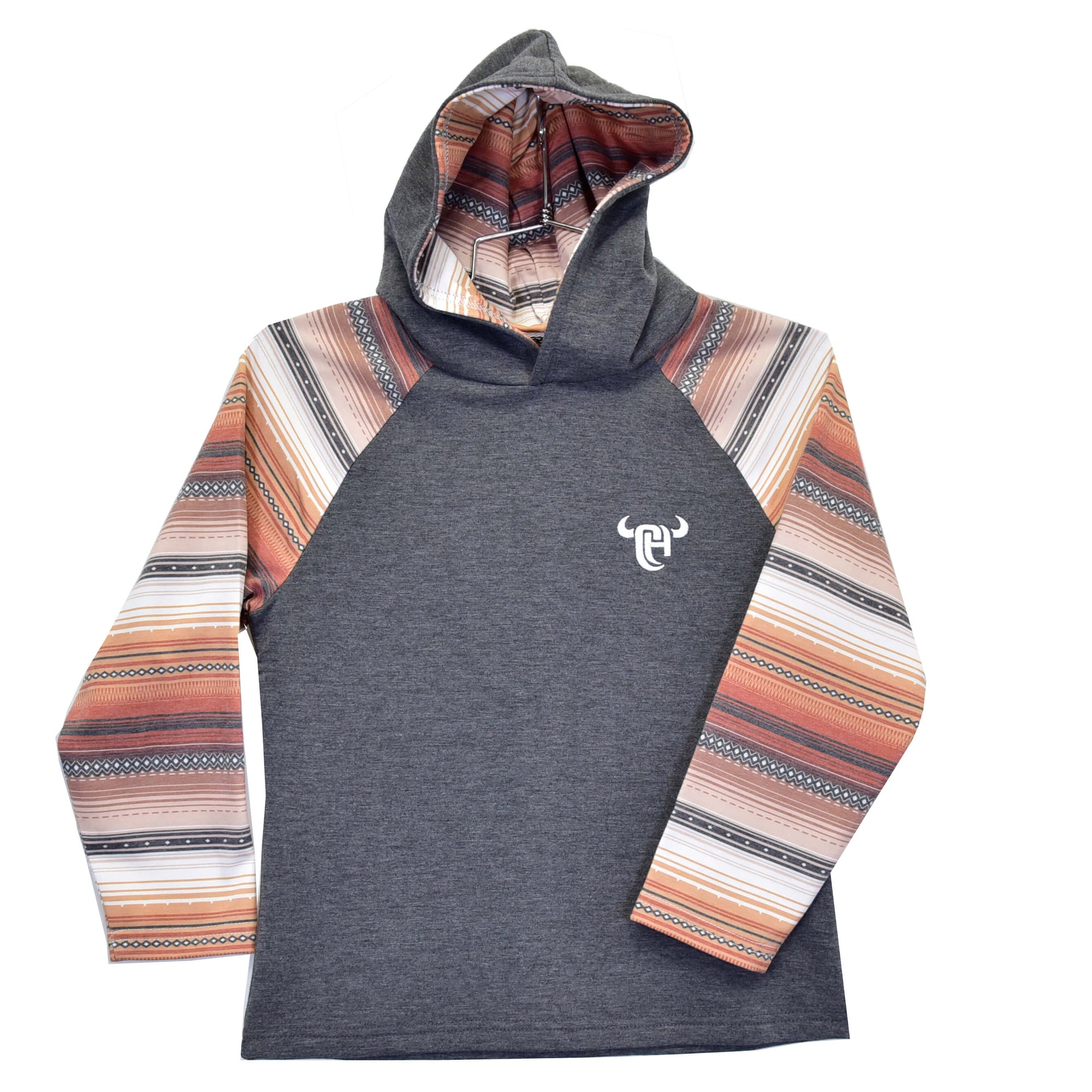 Youth Boy's Charcoal "Serape" Lightweight Hoody from Cowboy Hardware