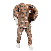 Youth Boy's Chocolate "Bucking Horse" Playset/Western Pajamas from Cowboy Hardware