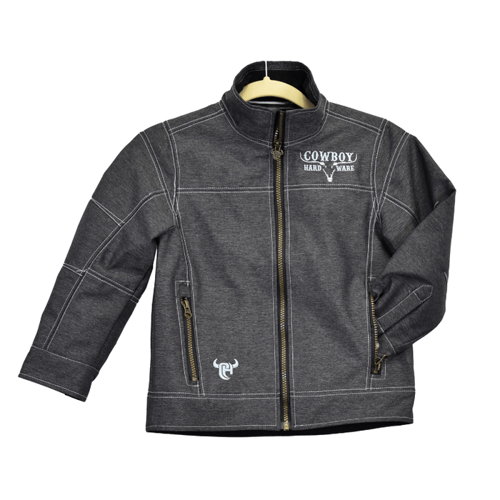 Youth Boy's Ghost Skull Tech Woodsman Jacket in Heather Black from Cowboy Hardware