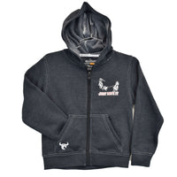 Youth Boy's Heather Black "Just Rope It" Fleece Hoody from Cowboy Hardware