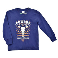 Youth Boy's Navy "Cowboy to the Core" Long Sleeve T-Shirt from Cowboy Hardware