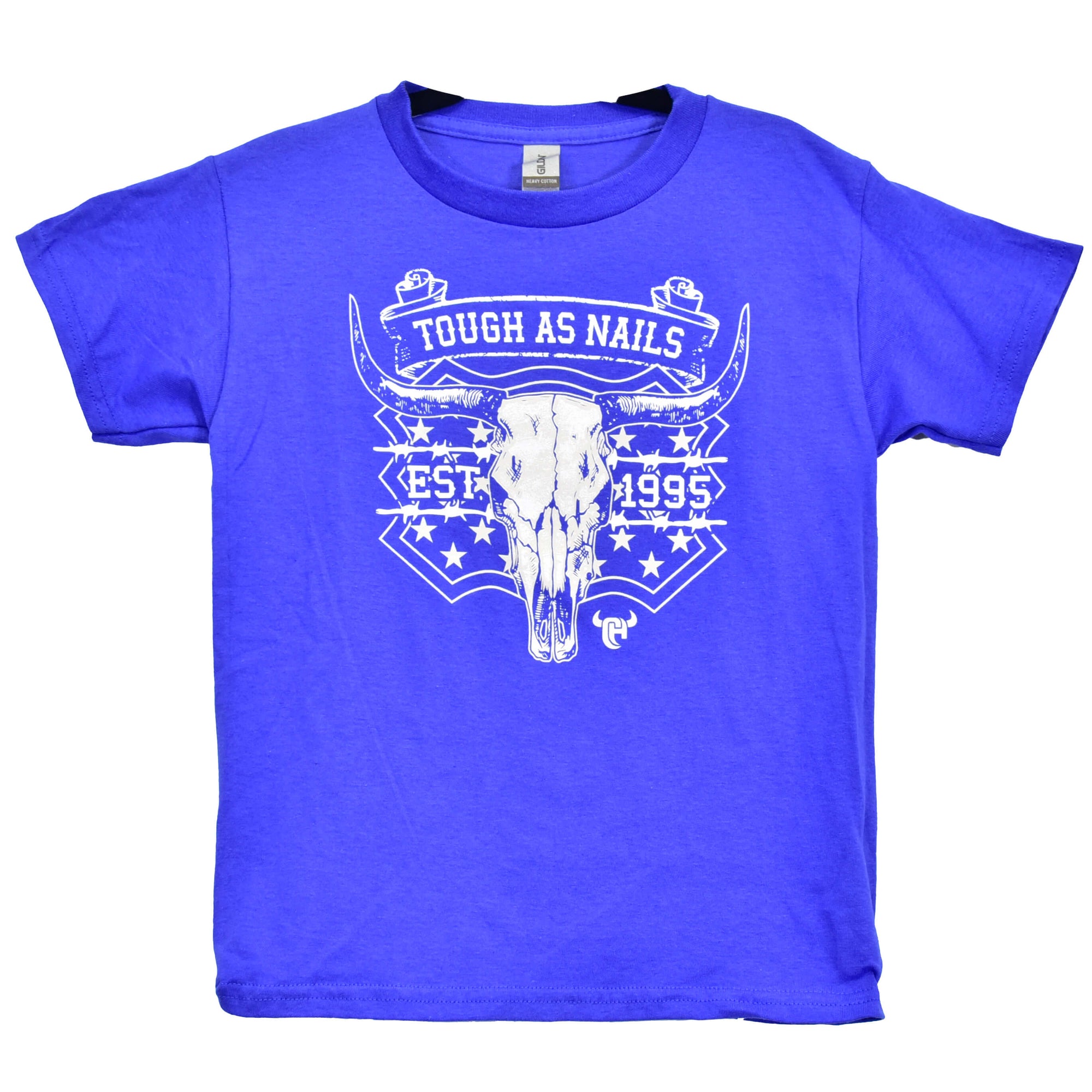 Youth Boy's Royal Blue "Tough as Nails" Short Sleeve T-Shirt from Cowboy Hardware