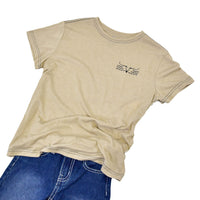 Youth Boy's Sand  "Ghost Skull" Premium Short Sleeve T-Shirt from Cowboy Hardware