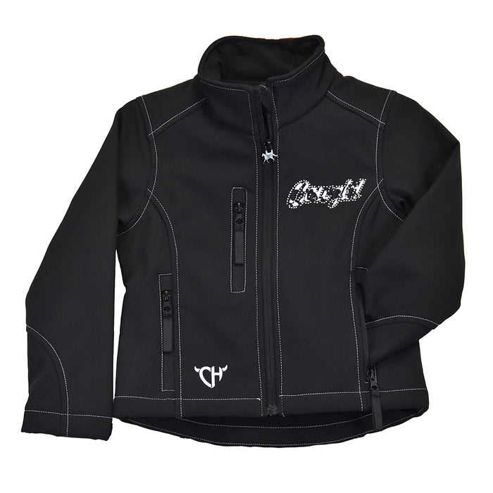 Youth Girl's CH Black "Sassy Cowgirl" Poly Shell Jacket from Cowboy Hardware