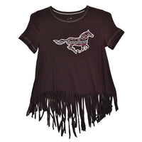 Youth Girl's CH Dark Chocolate "Sassy Cowgirl" Short Sleeve Top from Cowboy Hardware