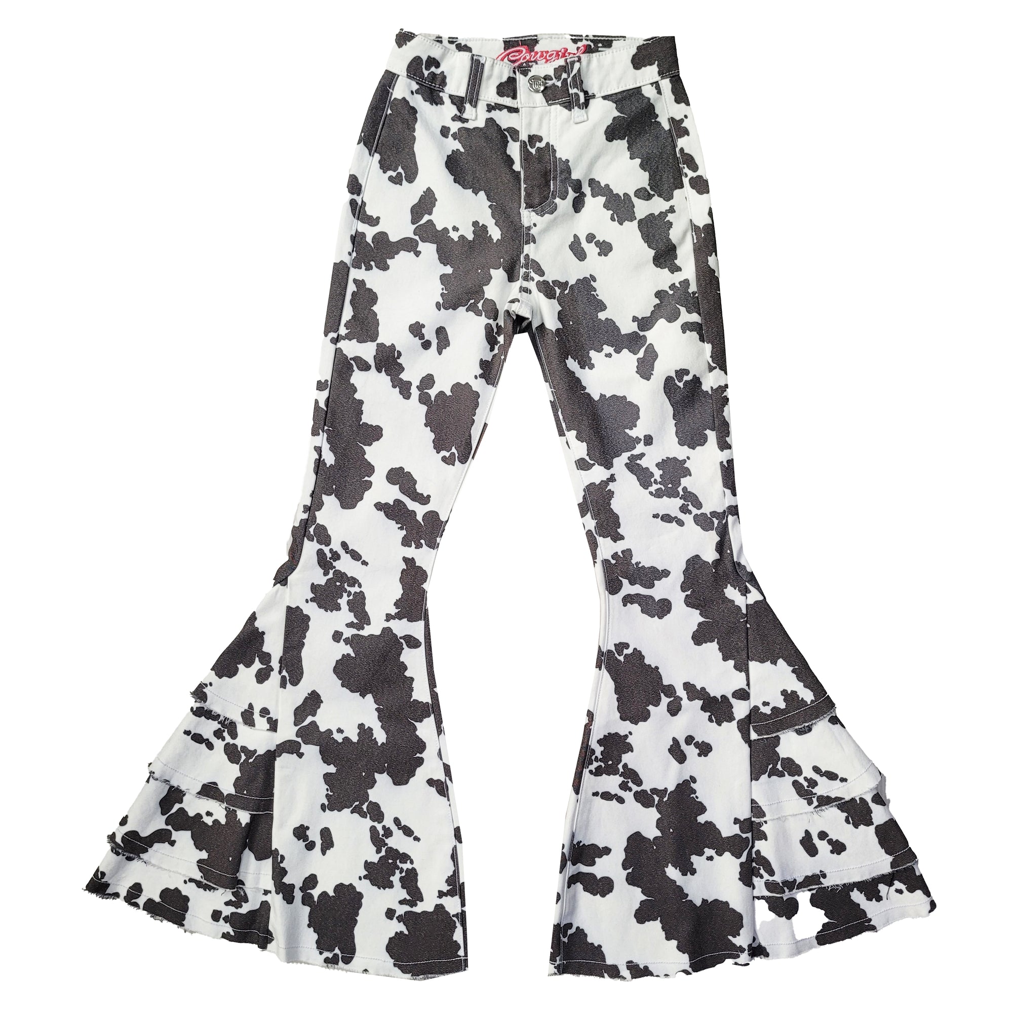 Youth Girl's CH Medium Wash "All Over Cowprint" Jeans from Cowboy Hardware