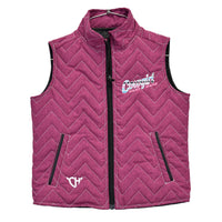 Youth Girl's Cowgirl Hardware Berry Sassy Cowgirl Quilted Vest from Cowboy Hardware