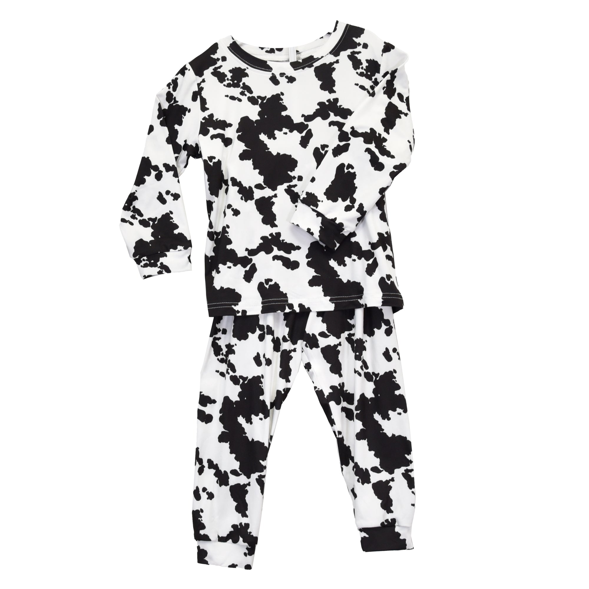 Youth Girl's Cowgirl Hardware Black "All Over Cow Print" Playset/Western Pajamas from Cowboy Hardware