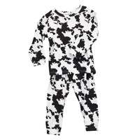 Youth Girl's Cowgirl Hardware Black "All Over Cow Print" Playset/Western Pajamas from Cowboy Hardware
