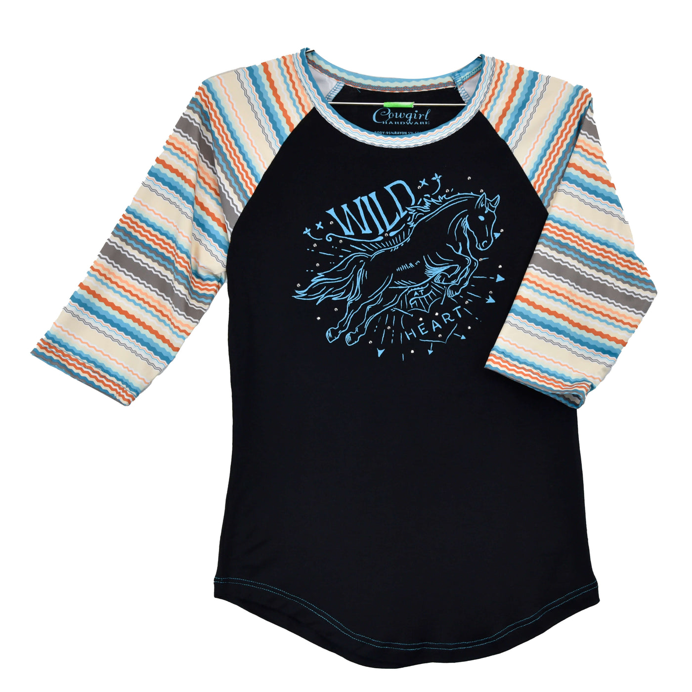 Girls Black Bandana L/S Print Shirt by Cowboy Hardware main image 1